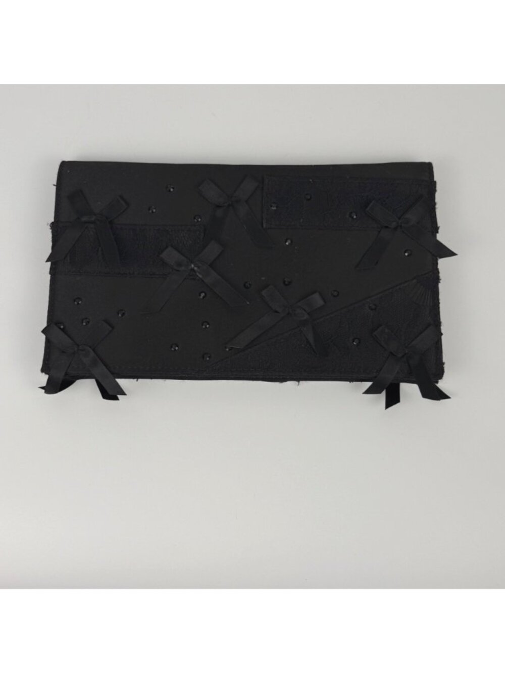 Prabal Gurung Neiman Marcus for Target Black Satin Lace Clutch - Picture 2 of 10